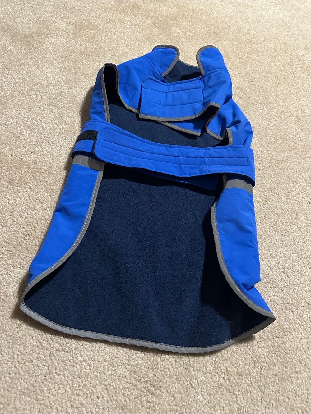Lands' End Royal Blue Reflective Dog Jacket
